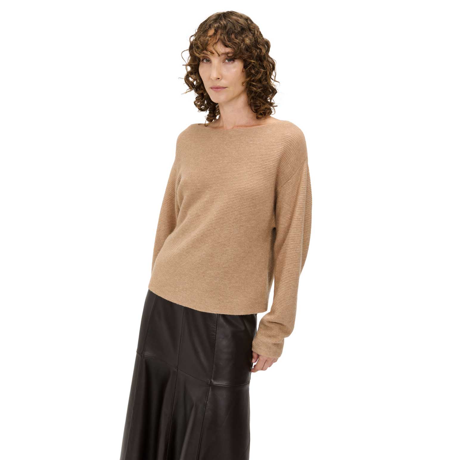 Veronika Maine Slash Neck Kimono Sleeve Knit